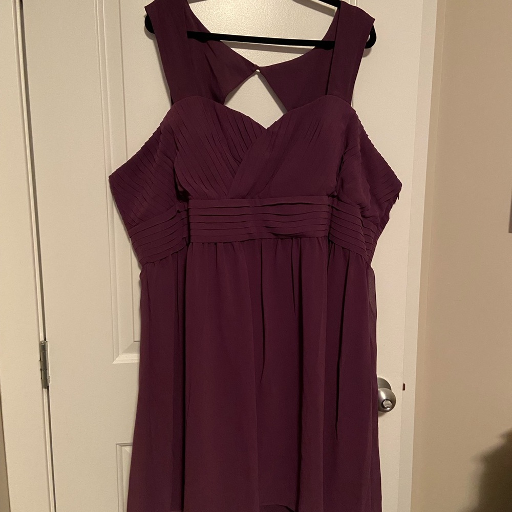 ModCloth plum party dress knee length